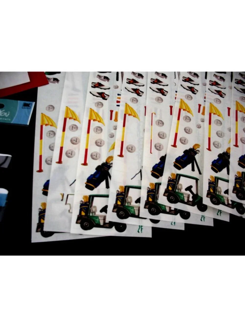 CREATIVE MEMORIES Gr Lengths Golf, 10 strips plus studio stickers and golf cart